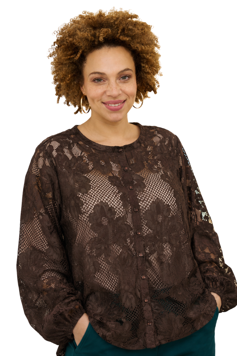 Zhenzi bluse Zh-Lidia 1524 brun