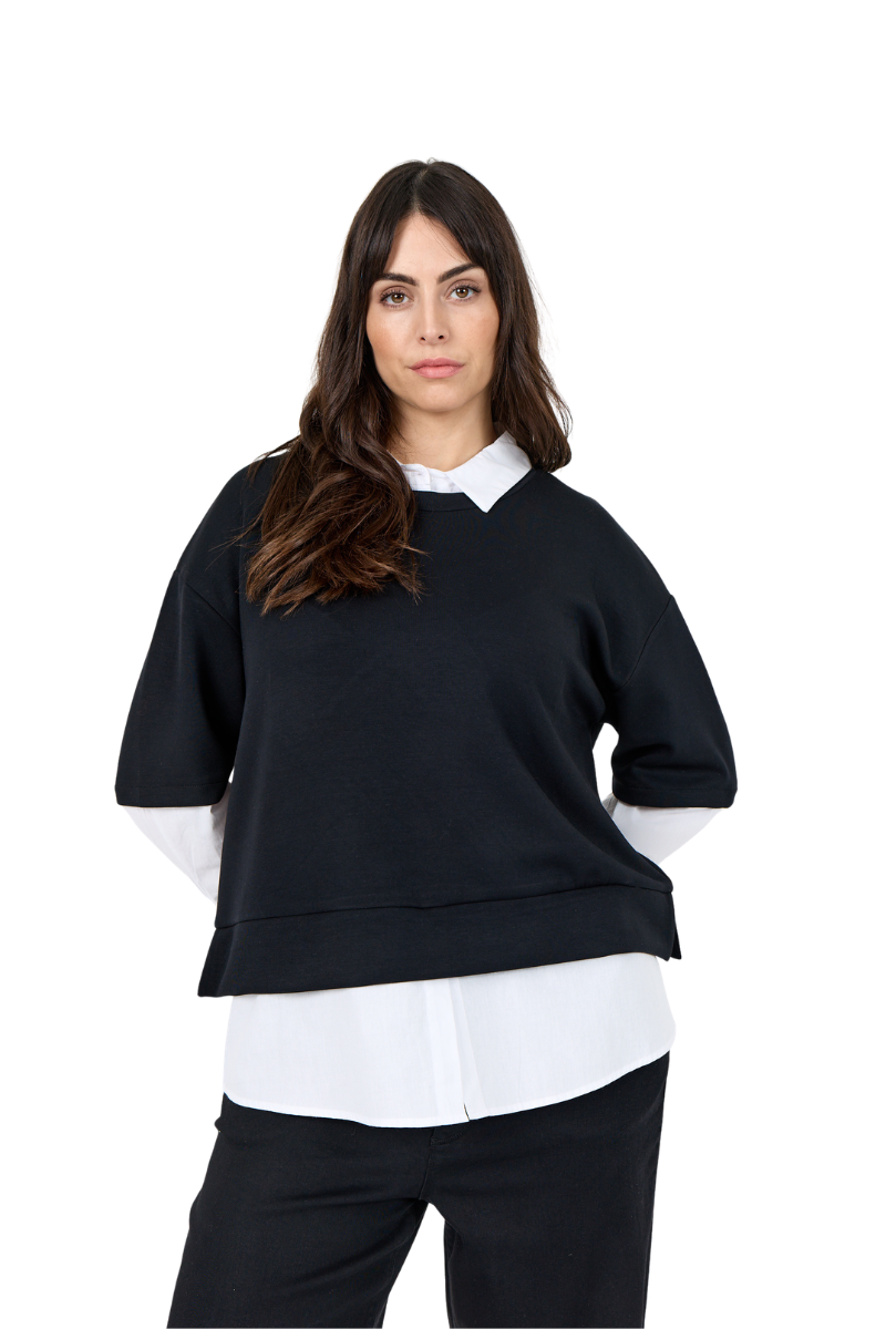 Wasabi sweatshirt bluse WA-SABINA 114 – sort