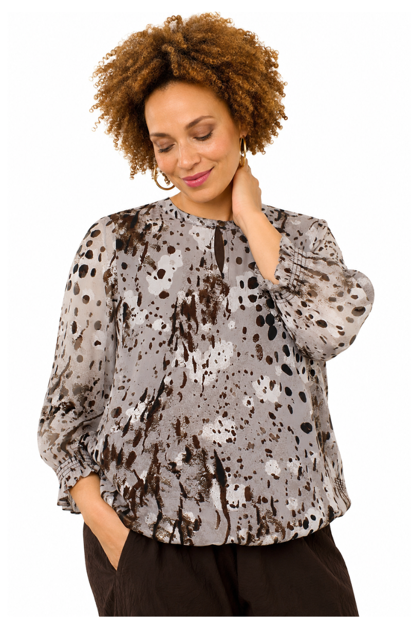 Zhenzi bluse Zh-Libby 1522 brun