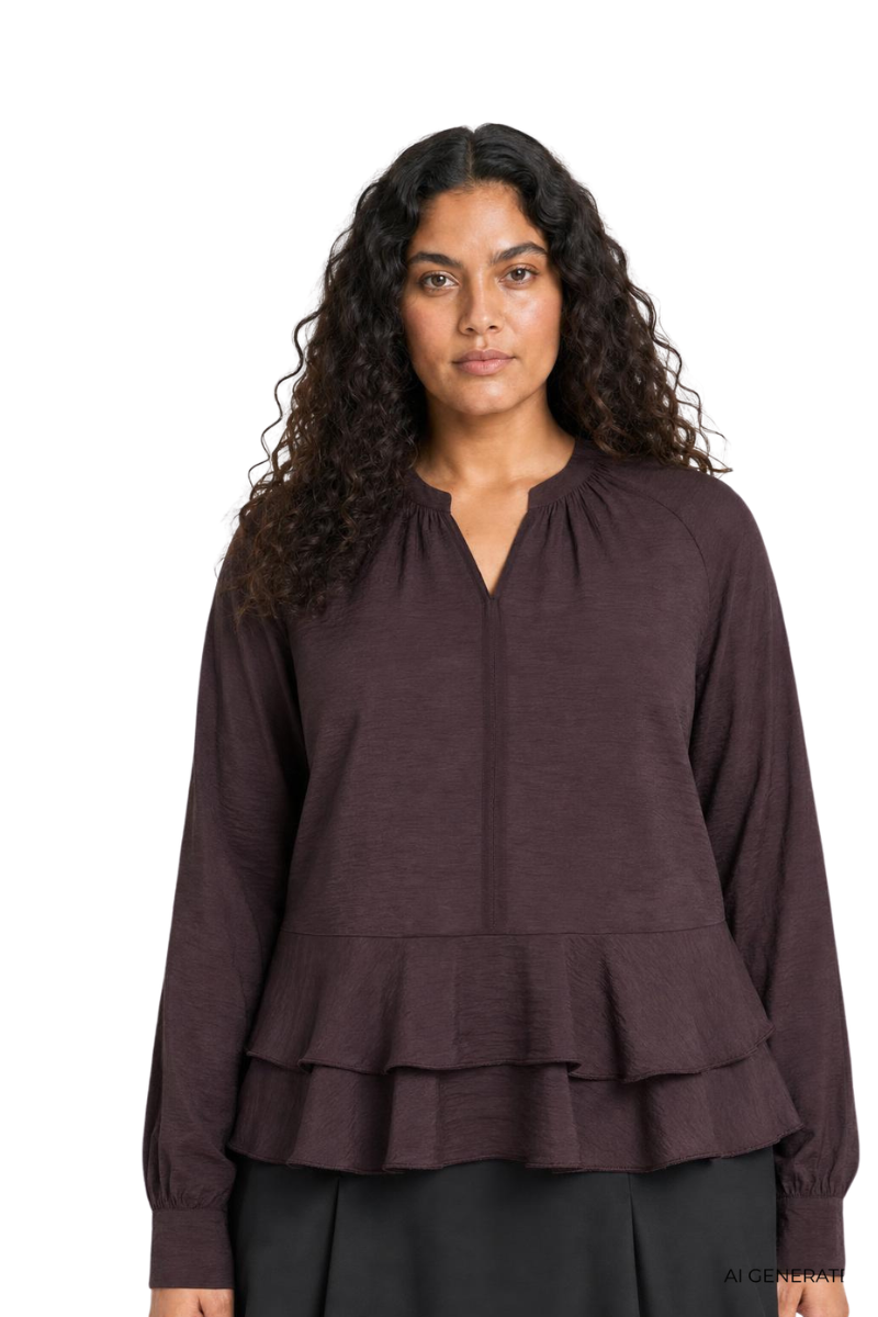 Wasabi bluse WA-Judit 2 - brun