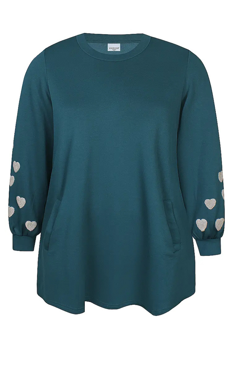 Zhenzi tunika ZH-Mya 1518 teal blå