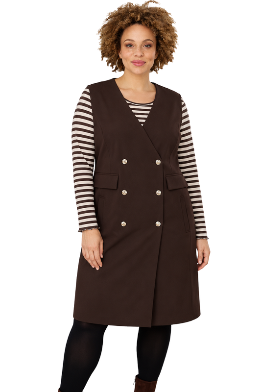 Zhenzi jersey spencer kjole Laila 1471 brun