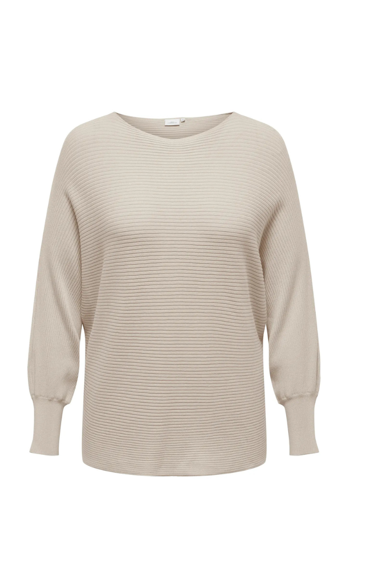 Only Carmakoma strik bluse CARNEW ADALINE lys