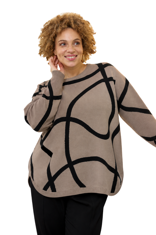 Zhenzi strik bluse Leisa 1501 portobella