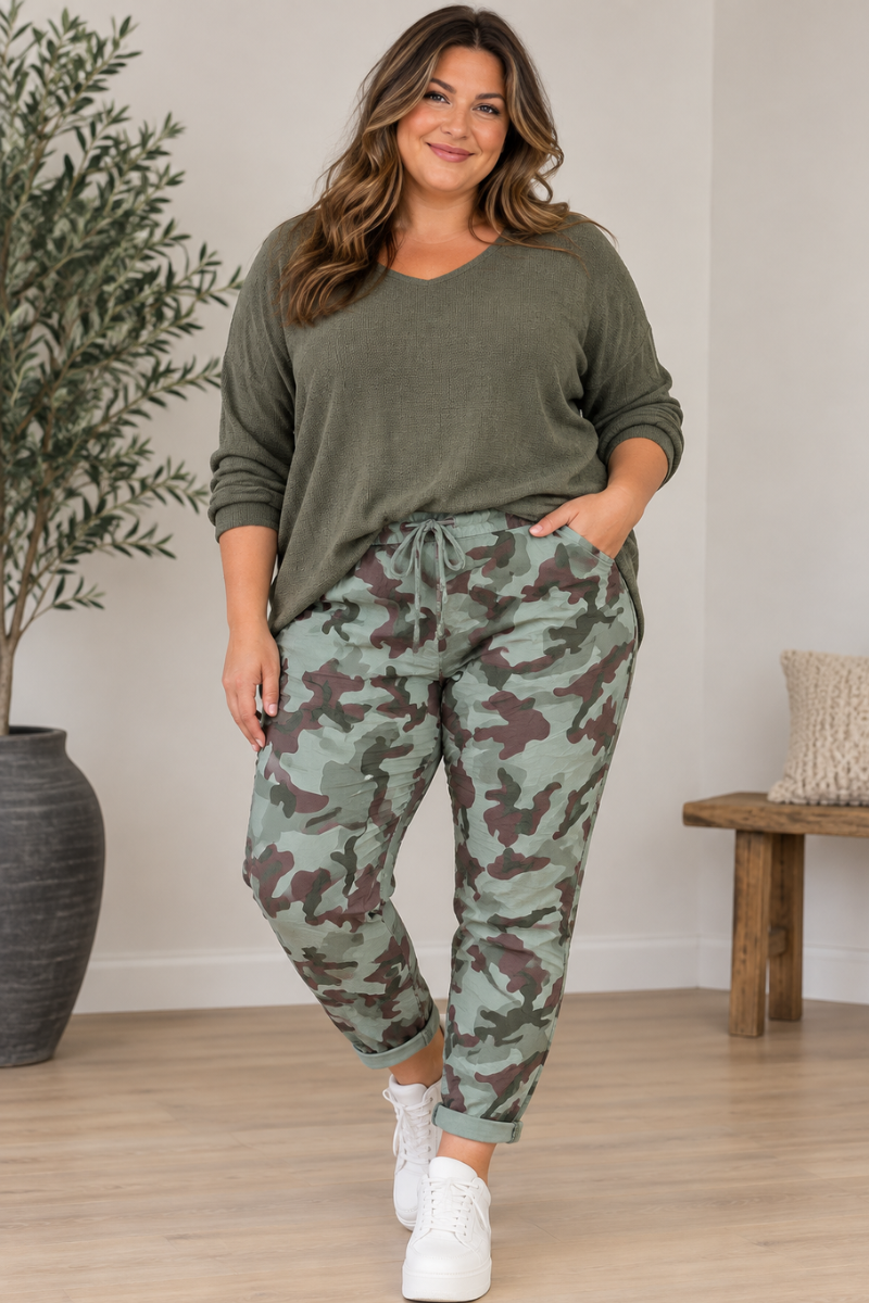 Vanting Miracle bukser med print - army