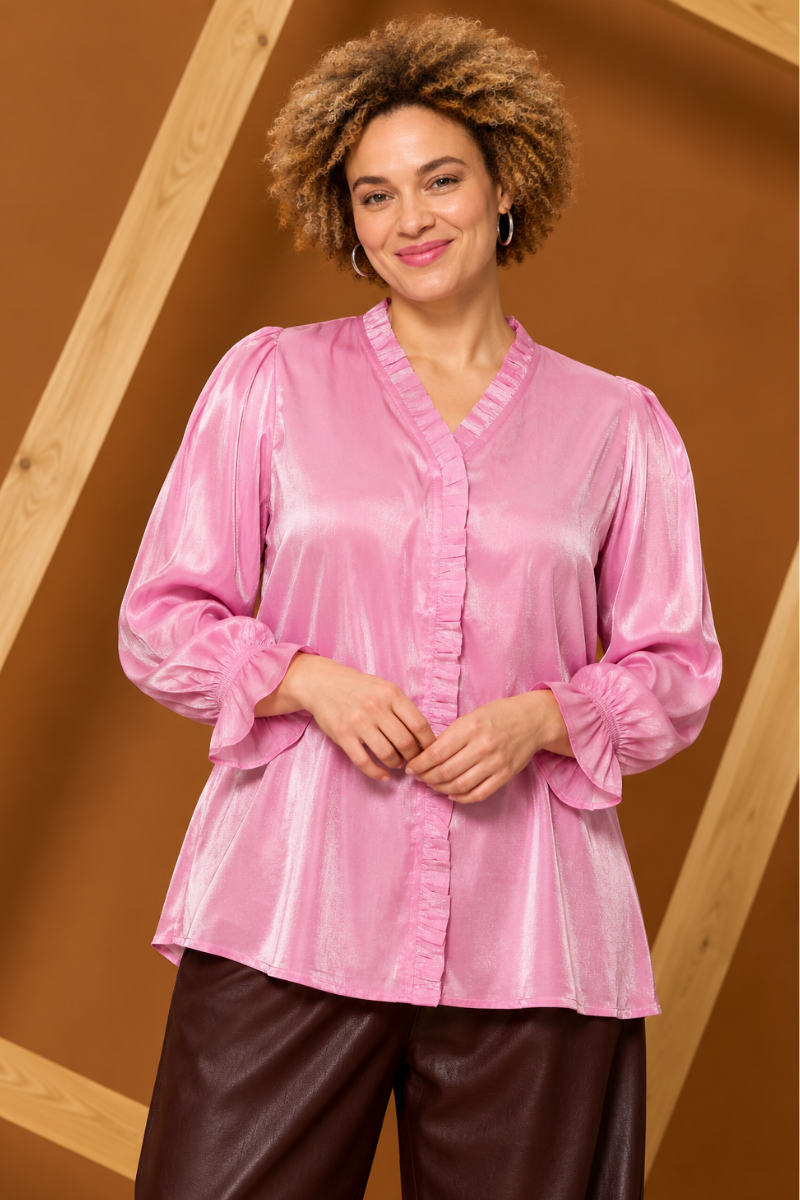 Zhenzi skjorte bluse Mitzy 1643 - rosa