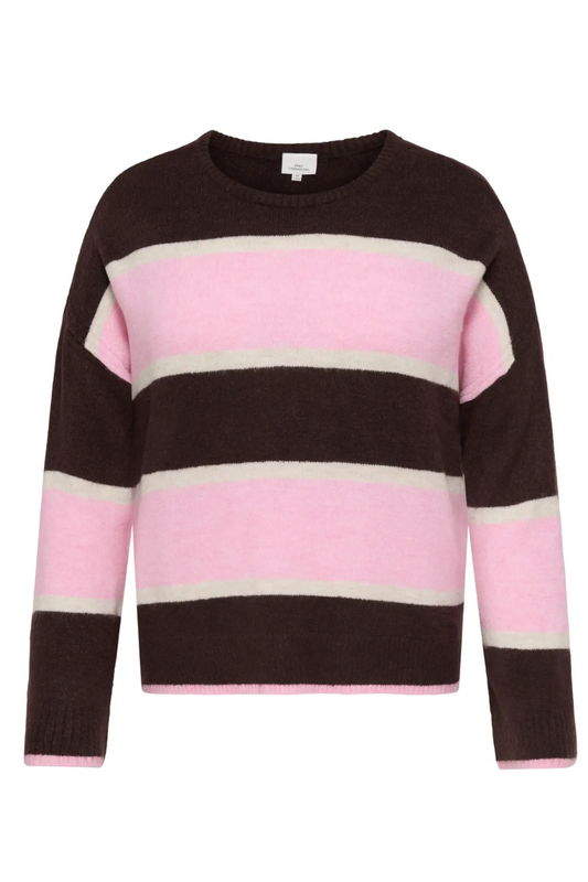 Only Carmakoma CARTALIO strikbluse - Fudge