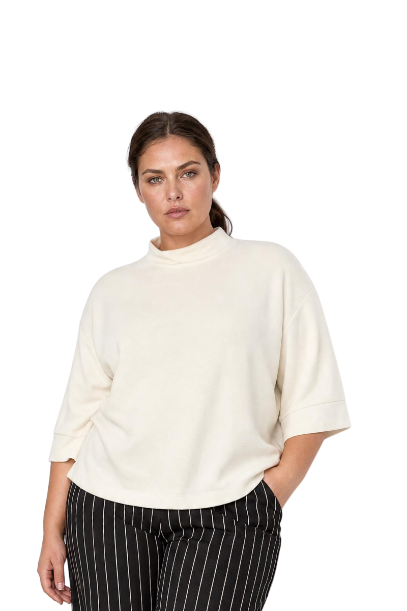 Wasabi modalsweat bluse WA-SABINA 64 -hvid