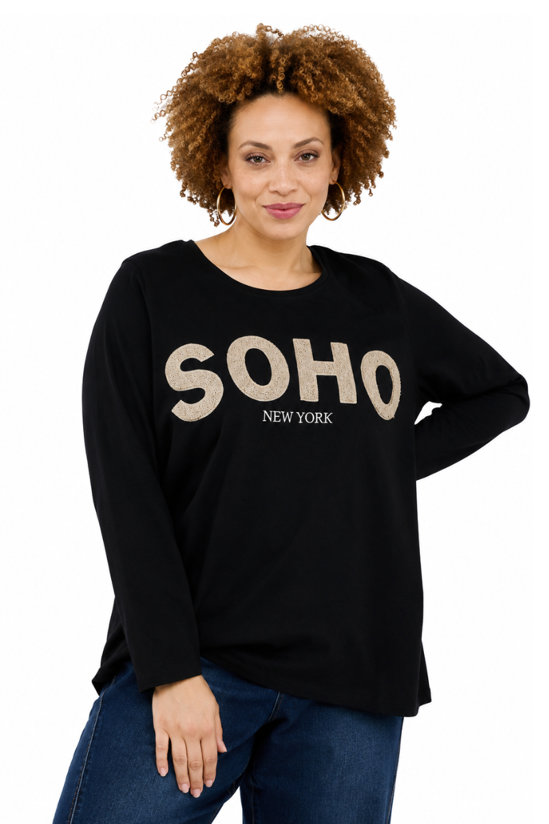Zhenzi t-shirt Zh-Lesli 1504 sort