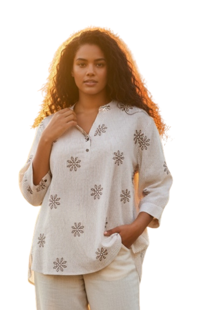 Cassiopeia bluse Elissa sand kombi