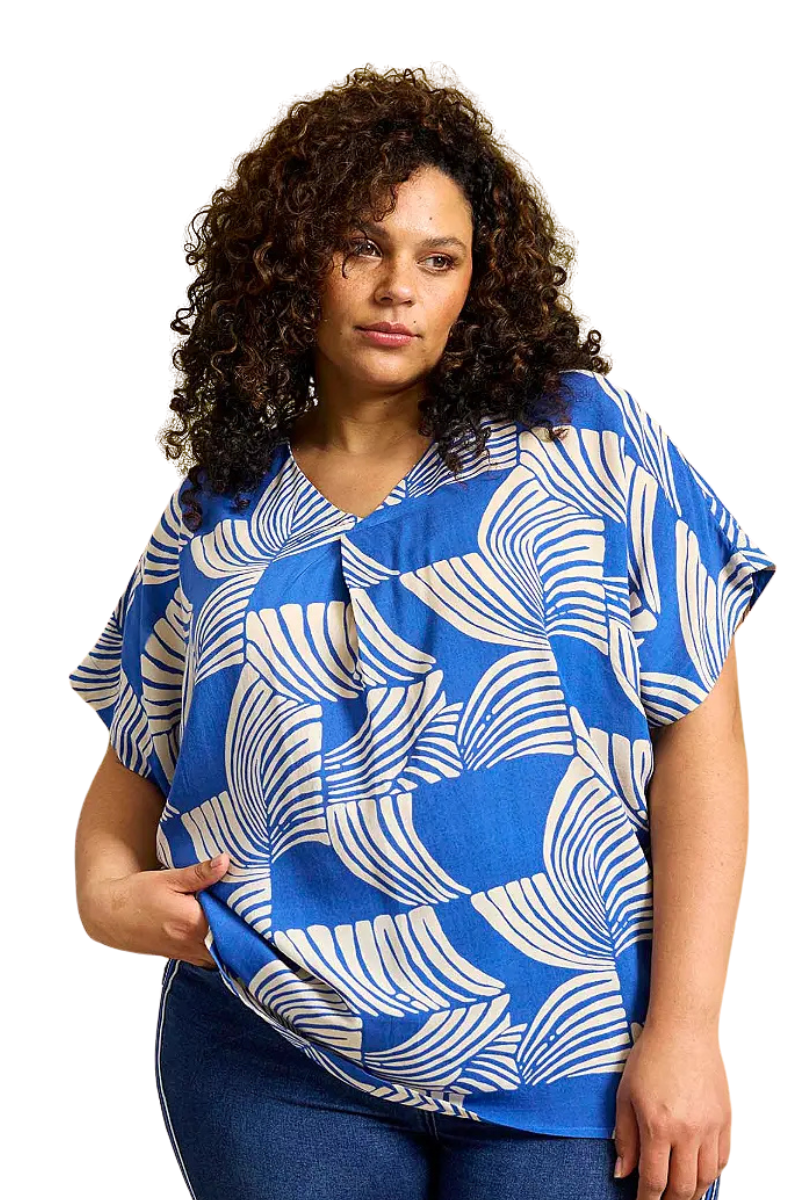 Zhenzi bluse ZH-Keira 1452 blå