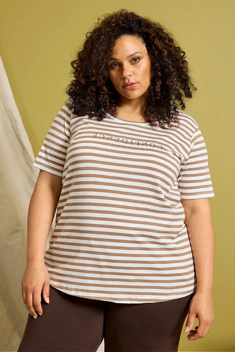 Zhenzi T-shirt ZH-Karin 1429 brun