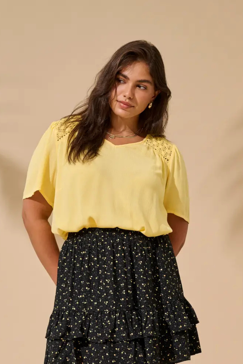 Only Carmakoma bluse carselasi gul