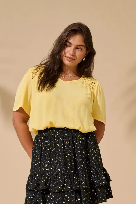 Only Carmakoma bluse carselasi gul