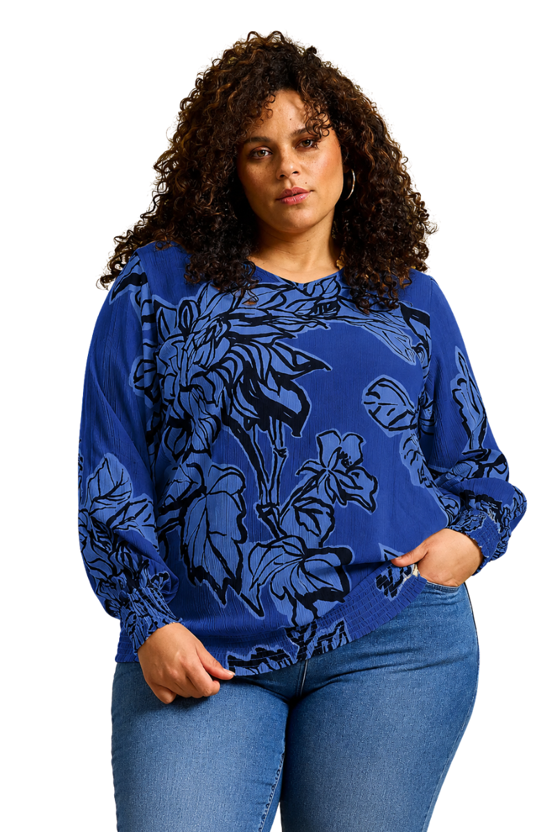 Zhenzi bluse ZH-Kesha 1457 blå