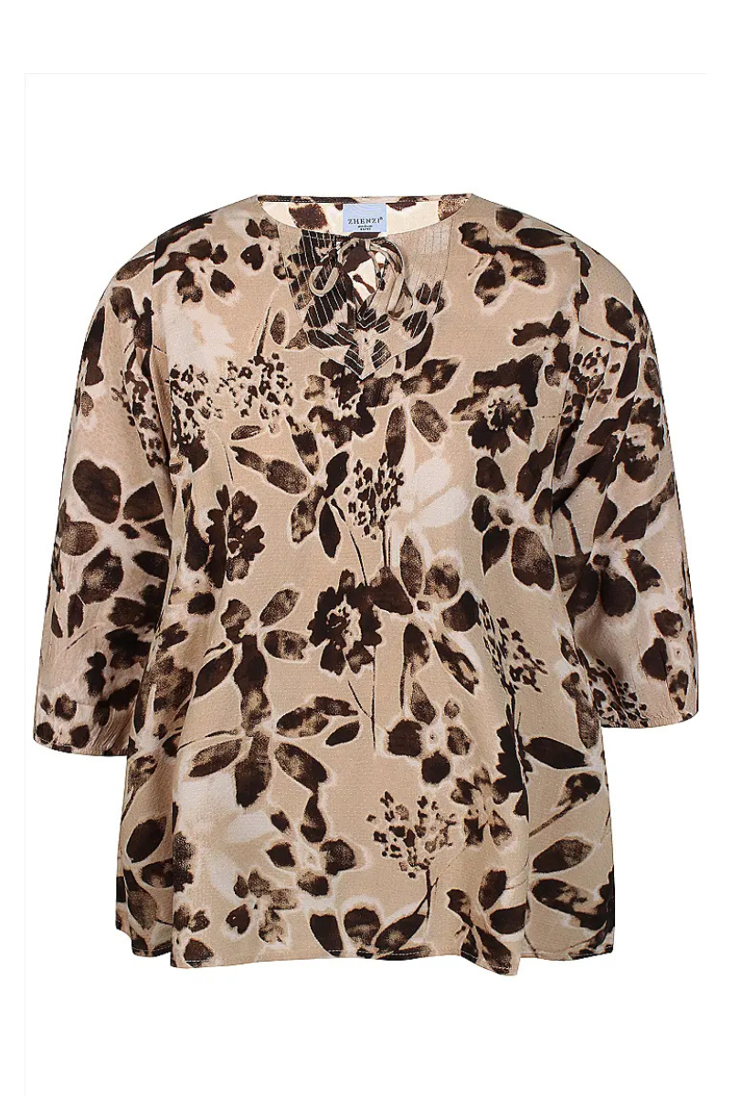 Zhenzi bluse ZH-Kiari 1461 brun
