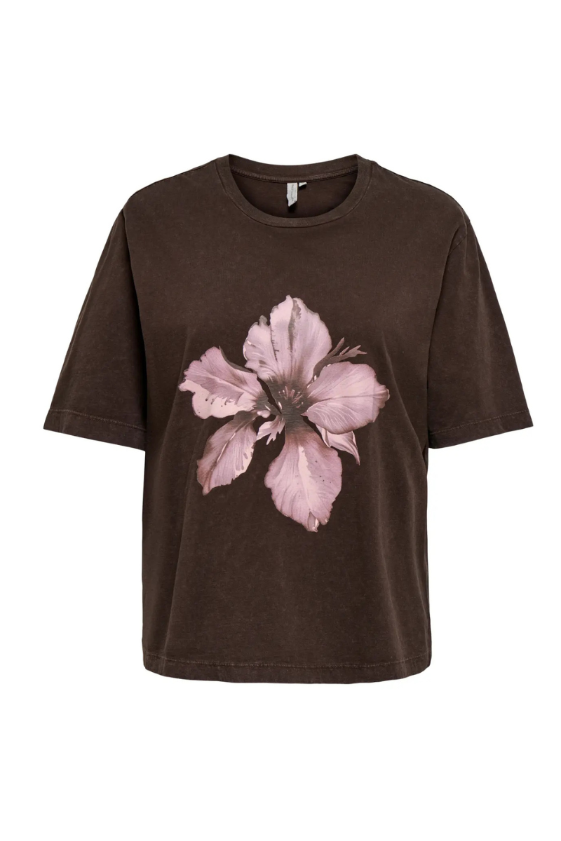 Only Carmakoma t-shirt carcady brun kombi