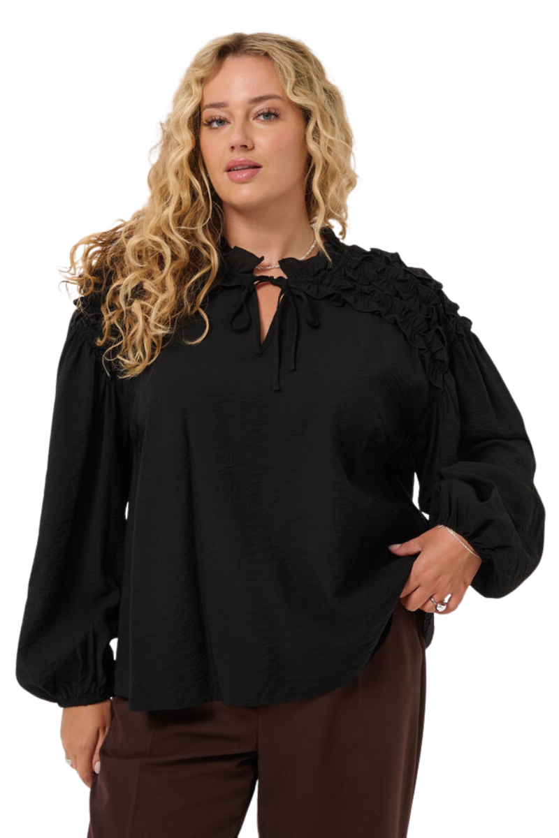 kaffe curve bluse KCnicola sort