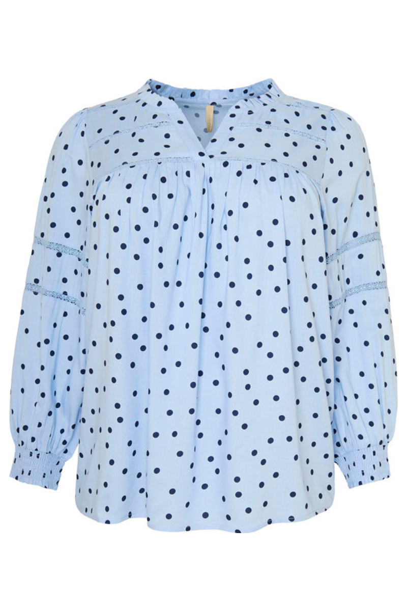 Cassiopeia bluse dimella blouse blå kombi