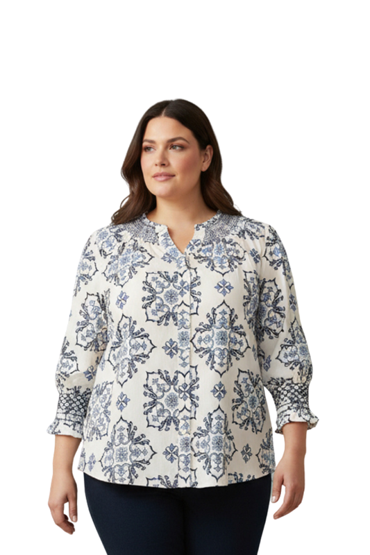 Cassiopeia bluse Fiella – blå