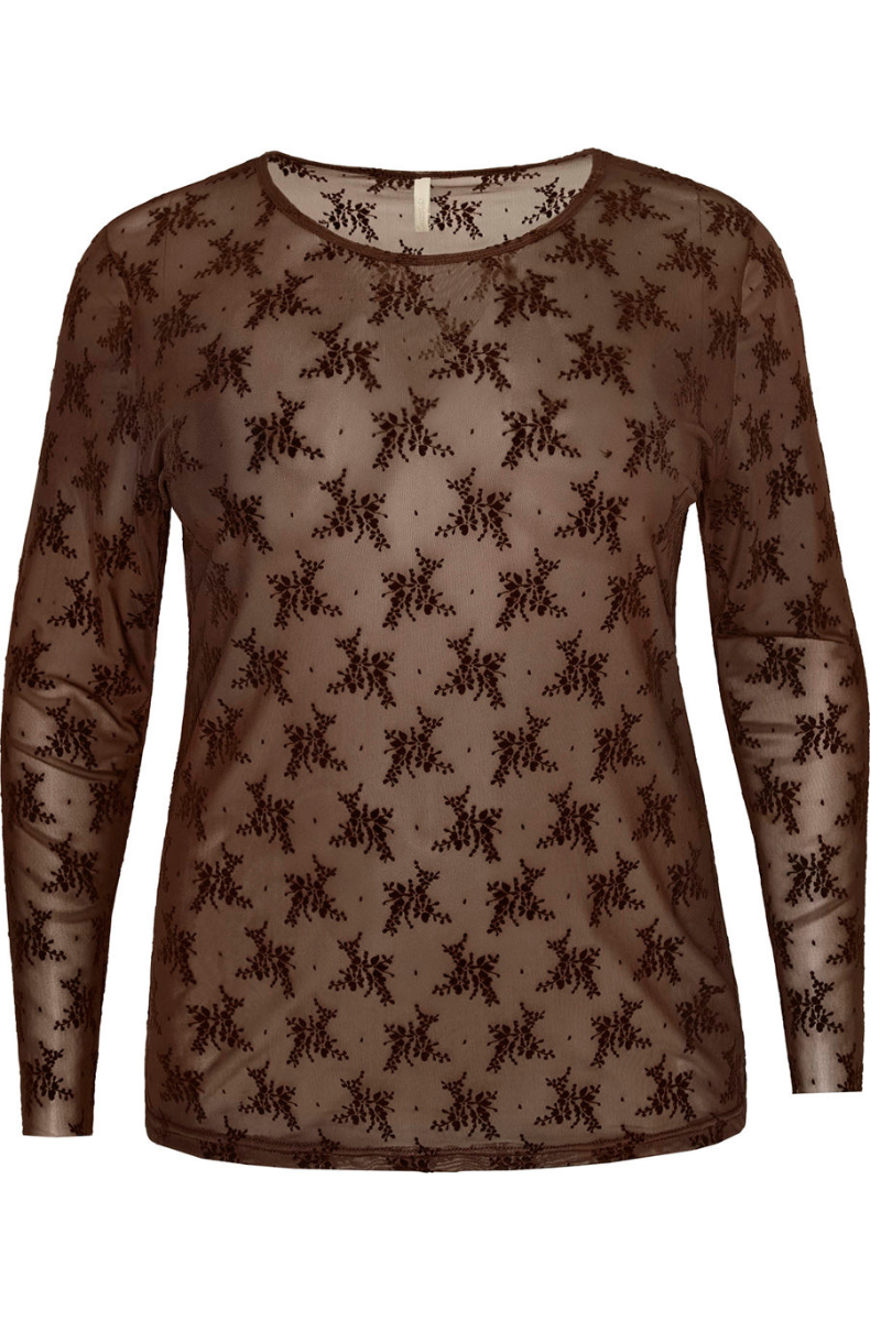 Cassiopeia mesh  bluse Gitesse 2 brun