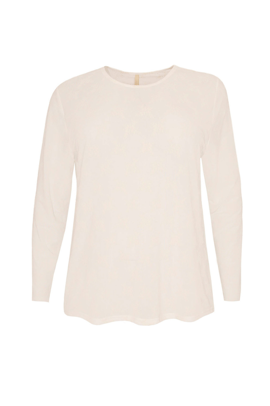 Cassiopeia mesh bluse Gitesse 2 hvid