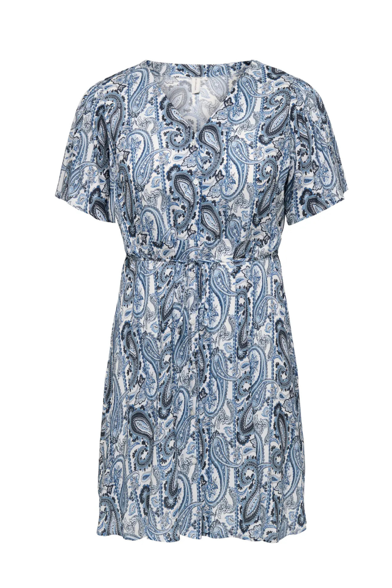 only carmakoma kjole carevida dress blå kombi