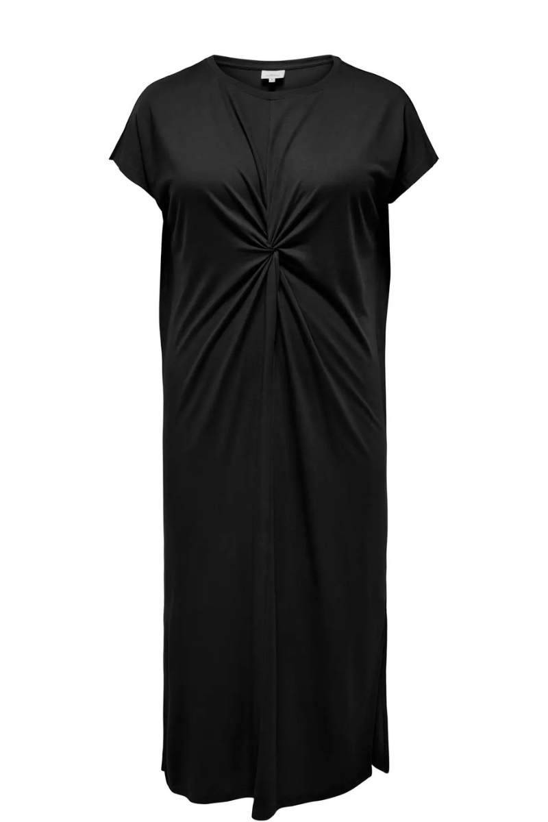 Only Carmakoma kjole Carnicky s/s o-neck long dress jrs sort