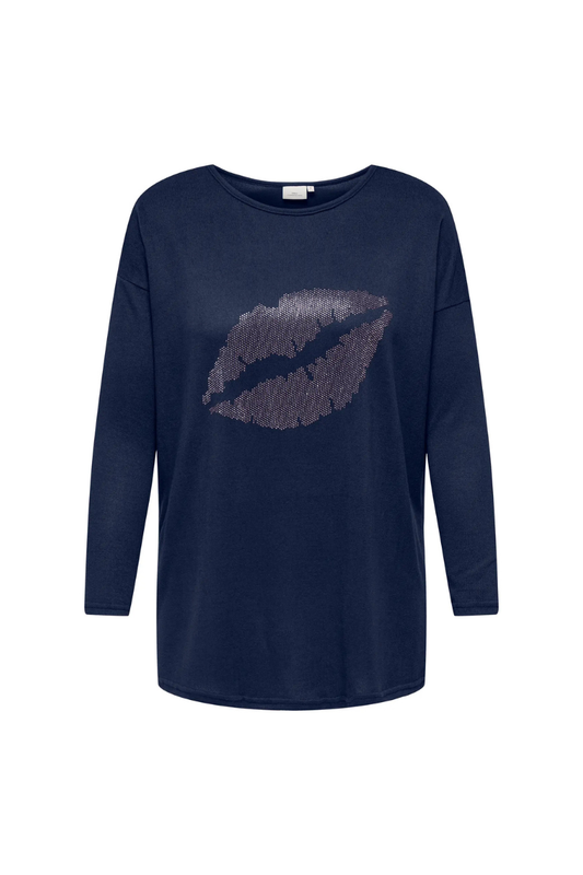 only carmakoma langærmet bluse Caralba navy