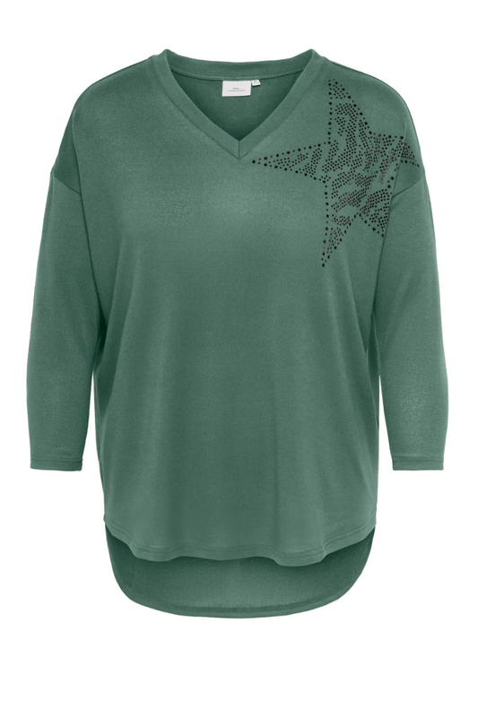 Only Carmakoma strikbluse CARalba army