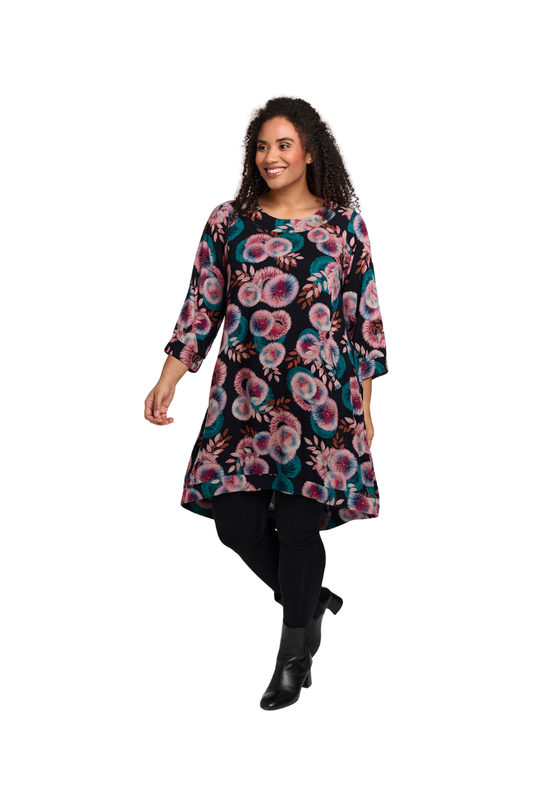 studio kjole SLonetta pink blomster print