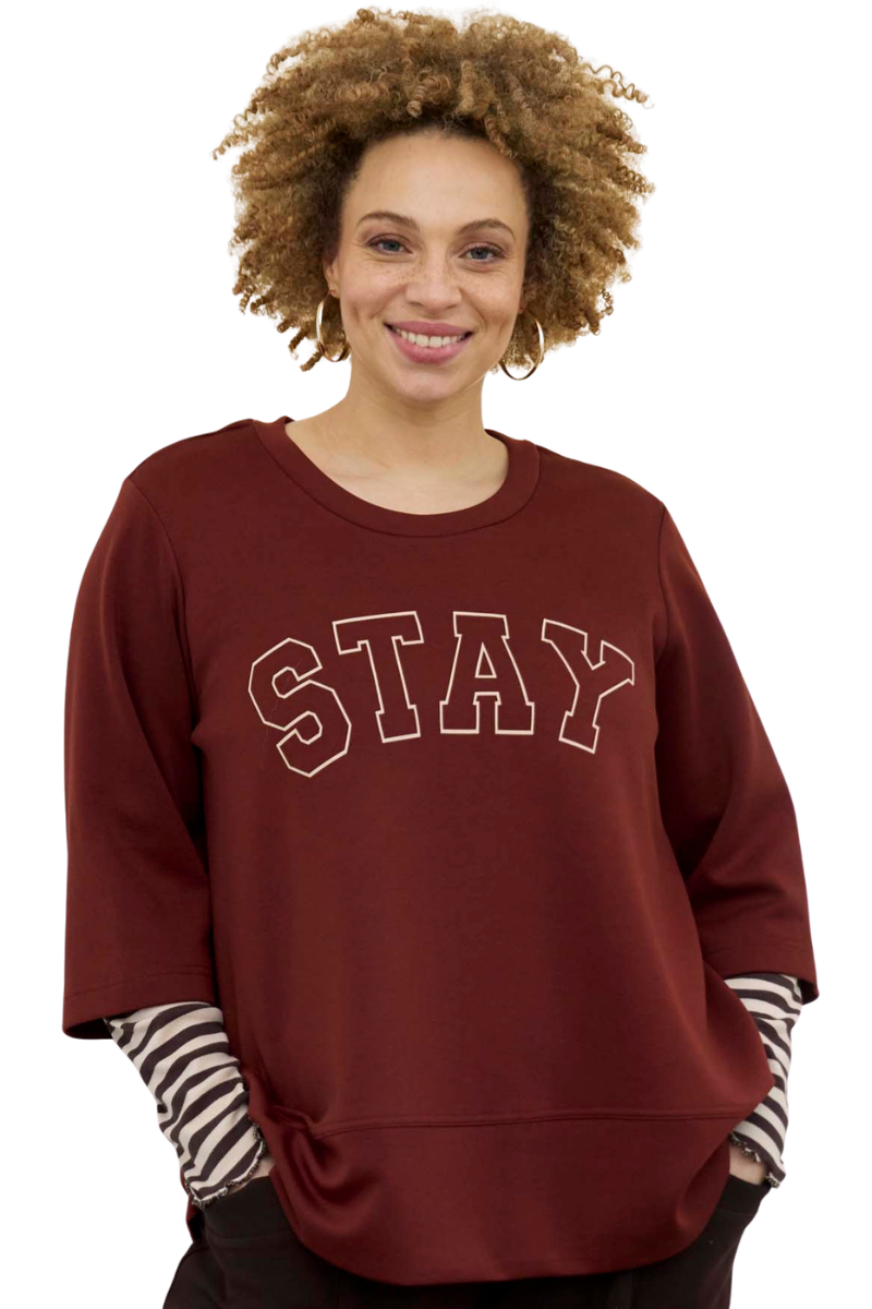Zhenzi bluse pullover mya rød
