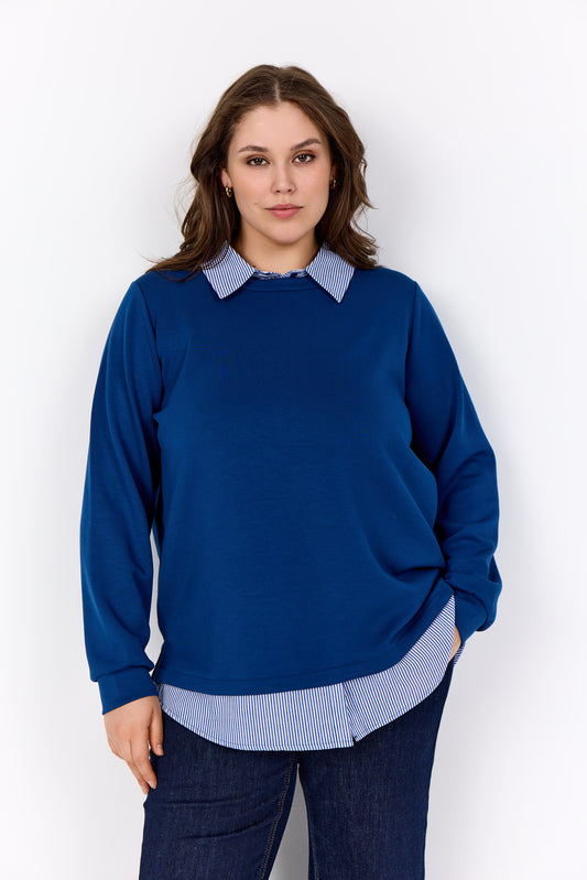 Wasabi skjorte sweat bluse Wa-Sabina 63 navy blå