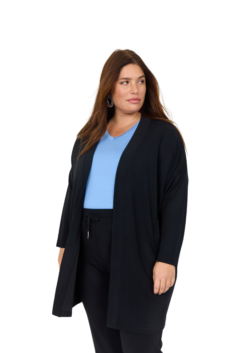 Wasabi sweat cardigan sort wa-sabina 44