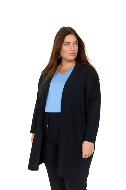 Wasabi sweat cardigan sort wa-sabina 44