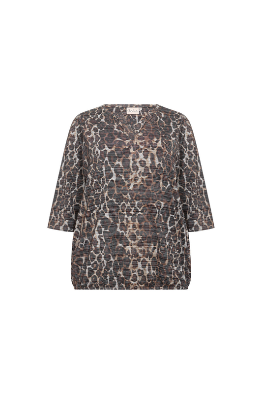 wasabi bluse 3/4 wa-sarina 19 brun leopard kombi