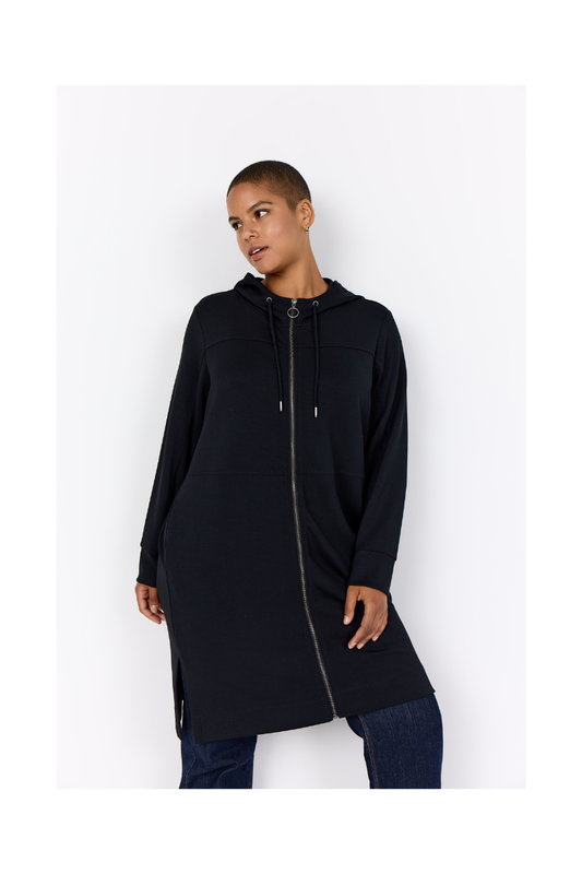 Wasabi sip up hoodie kjole wa-sabina 61 sort