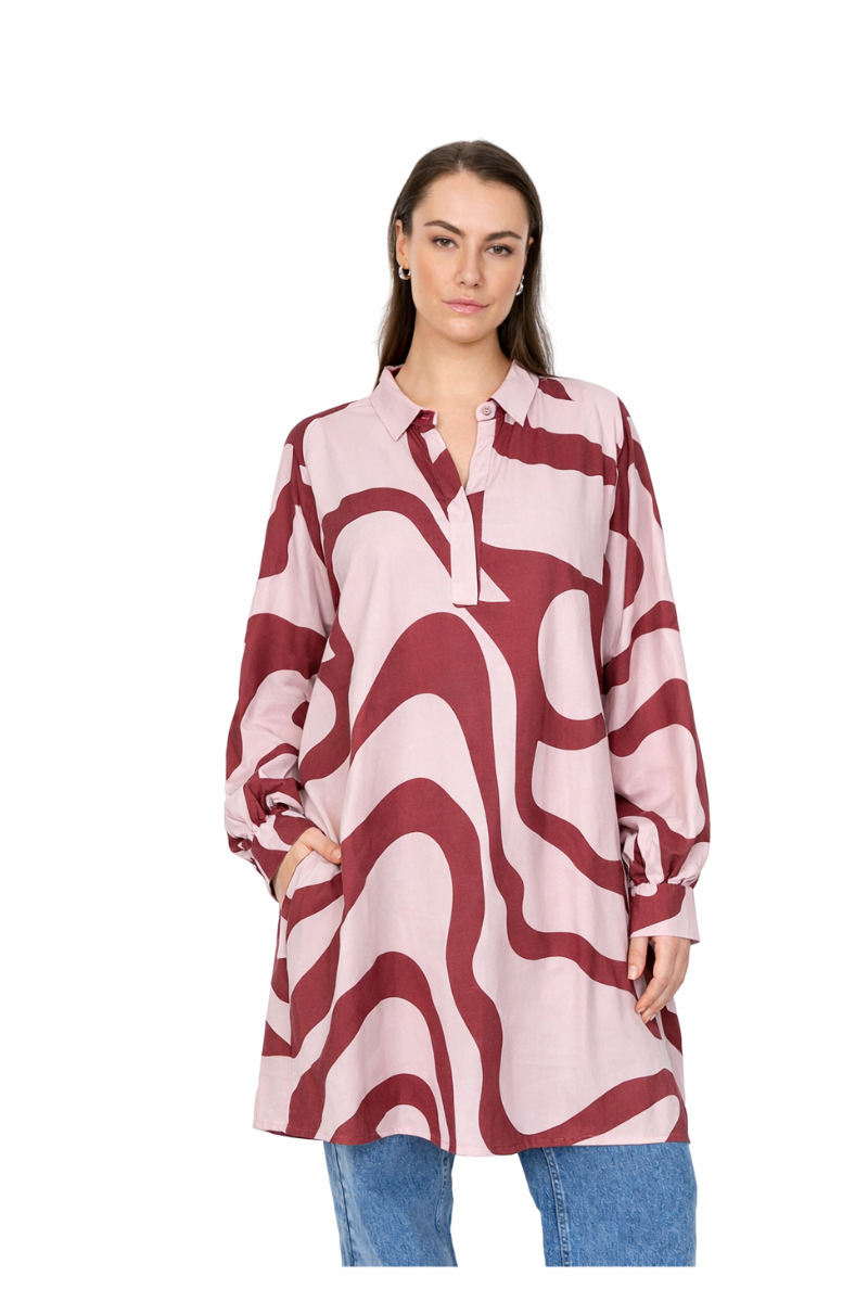 Wasabi tunika kjole wa-chanita 2 pink kombi