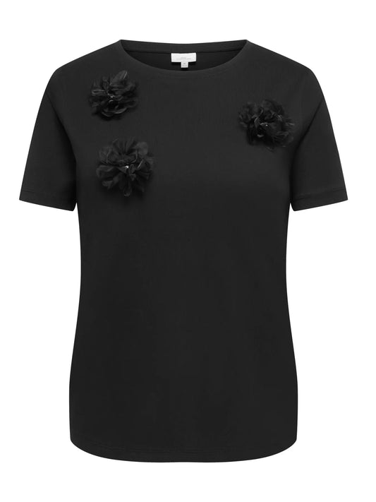 Only Carmakoma t-shirt med blomst CARJOLLY