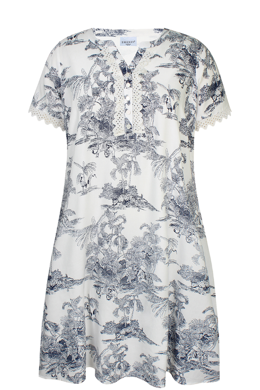 zhenzi kjole zh-ivory 1370 navy
