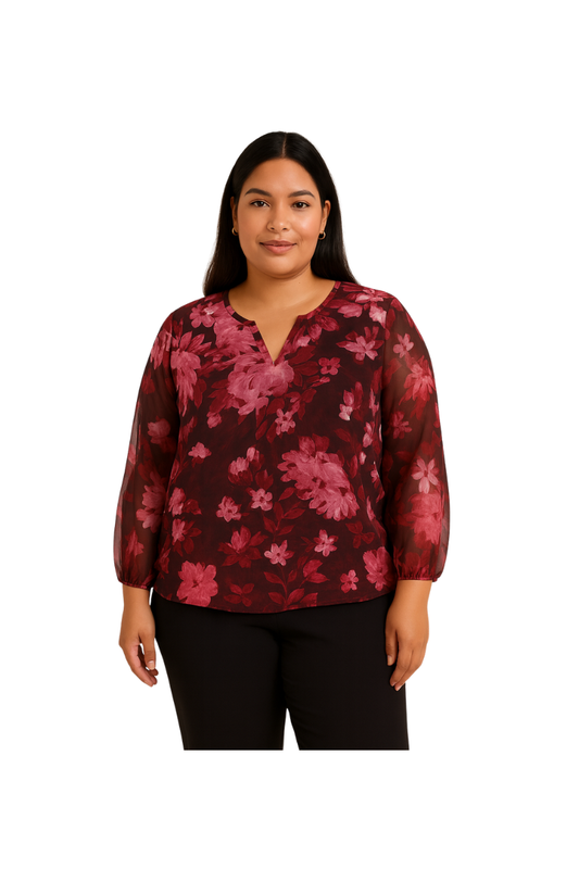 Zhenzi bluse Zh-toya 1119 lyserød kombi