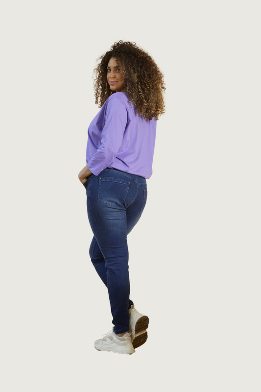 zhenzi jeans Stomp blå str 42