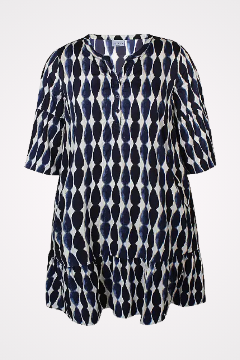 blå kjole aform plussize