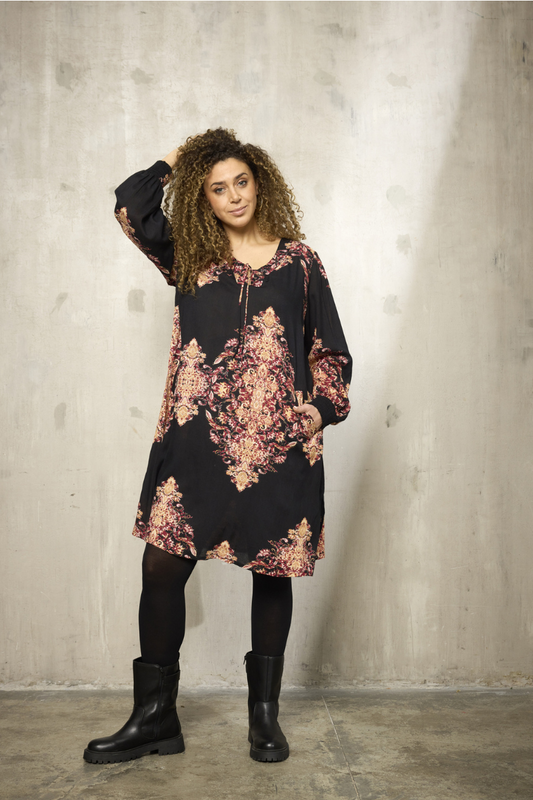plus size kjole zhenzi rød