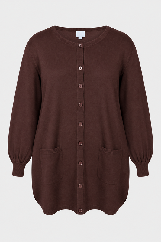 Zhenzi cardigan Kogle 1494 – Chokolade