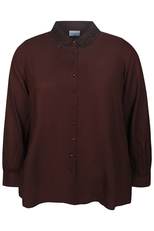 Zhenzi bluse Lillie 1529 – Chokolade