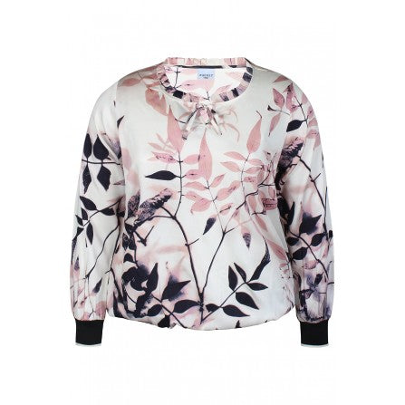 zhenzi bluse zh-angel-blouse l/S lyserød kombi
