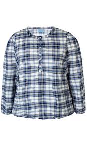 blå plus size bluse