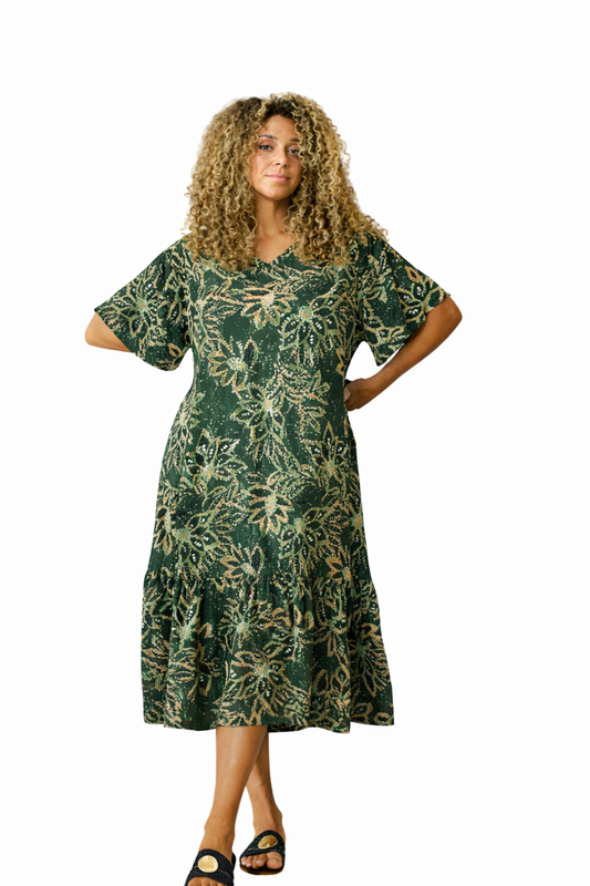 zhenzi kjole ZH-ELYSA 1288 grøn kombi